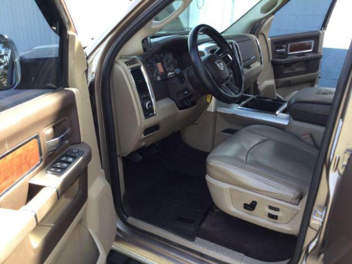 2010 Austin Tan Pearl/Light Graystone Pearl /Light Pebble Beige/Bark Brown Leather Interior RAM 2500 Laramie Crew Cab SWB 4WD (3D7UT2CL7AG) with an 6.7L L6 OHV 24V TURBO DIESEL engine, 6-SPEED AUTOMATIC transmission, located at 1801 Main Street, Lewiston, 83501, (208) 743-9371, 46.417065, -117.004799 - Photo#3