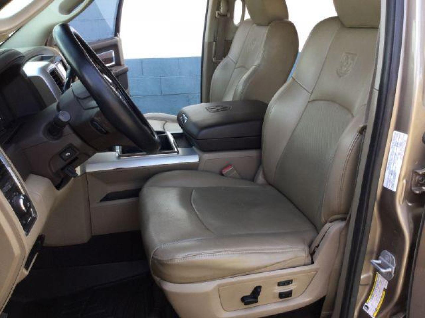 2010 Austin Tan Pearl/Light Graystone Pearl /Light Pebble Beige/Bark Brown Leather Interior RAM 2500 Laramie Crew Cab SWB 4WD (3D7UT2CL7AG) with an 6.7L L6 OHV 24V TURBO DIESEL engine, 6-SPEED AUTOMATIC transmission, located at 1801 Main Street, Lewiston, 83501, (208) 743-9371, 46.417065, -117.004799 - Photo#4