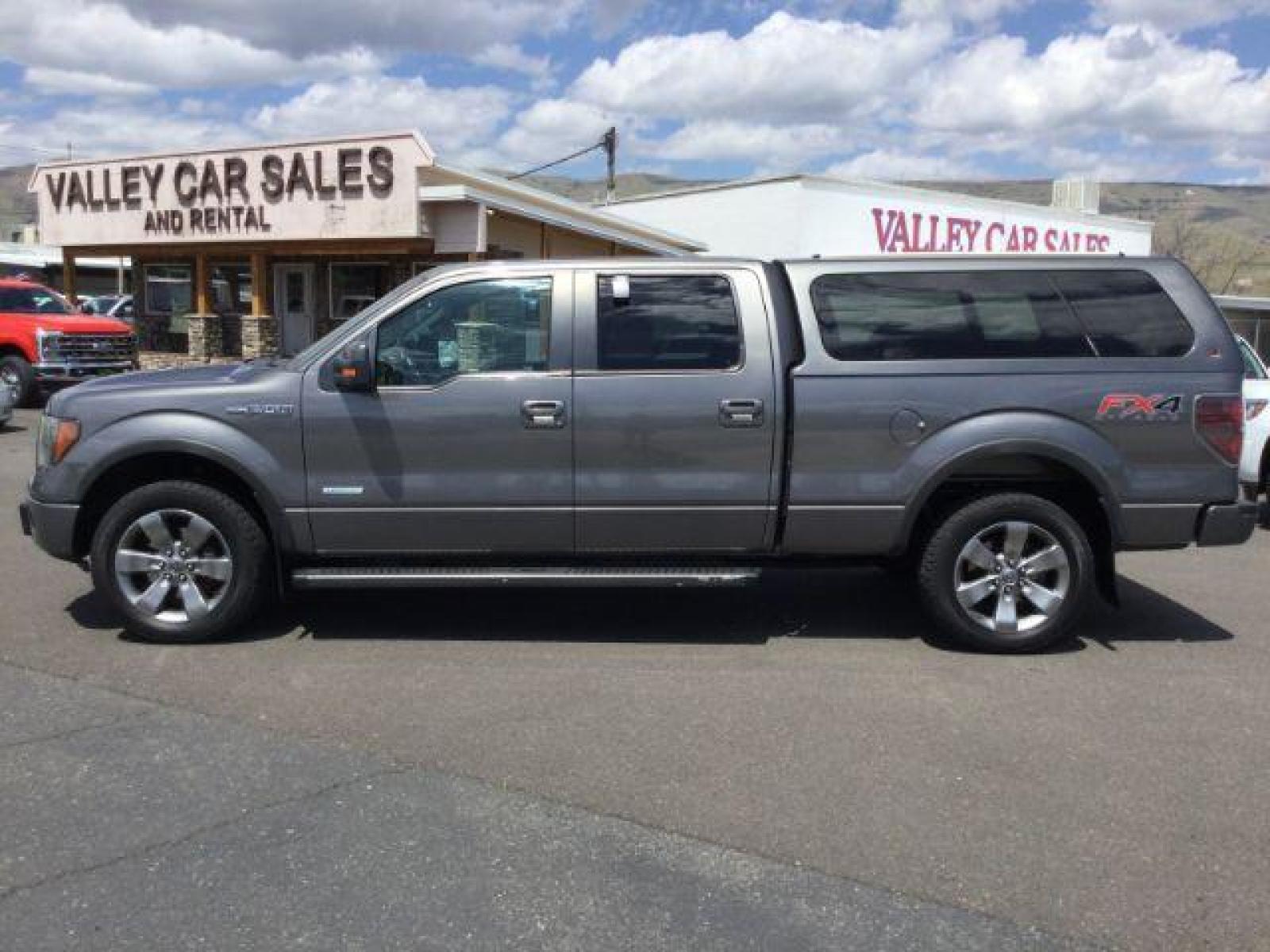 2012 Sterling Gray Metallic /Black Leather Interior Ford F-150 FX4 SuperCrew 6.5-ft. Bed 4WD (1FTFW1ET8CF) with an 3.5L V6 TURBO engine, 6-Speed Automatic transmission, located at 1801 Main Street, Lewiston, 83501, (208) 743-9371, 46.417065, -117.004799 - Photo #1