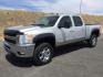 2011 Sheer Silver Metallic /Ebony Leather Interior Chevrolet Silverado 3500HD LTZ Crew Cab 4WD (1GC4K1C87BF) with an 6.6L V8 OHV 32V TURBO DIESEL engine, 6-Speed Automatic transmission, located at 1801 Main Street, Lewiston, 83501, (208) 743-9371, 46.417065, -117.004799- Photo#0