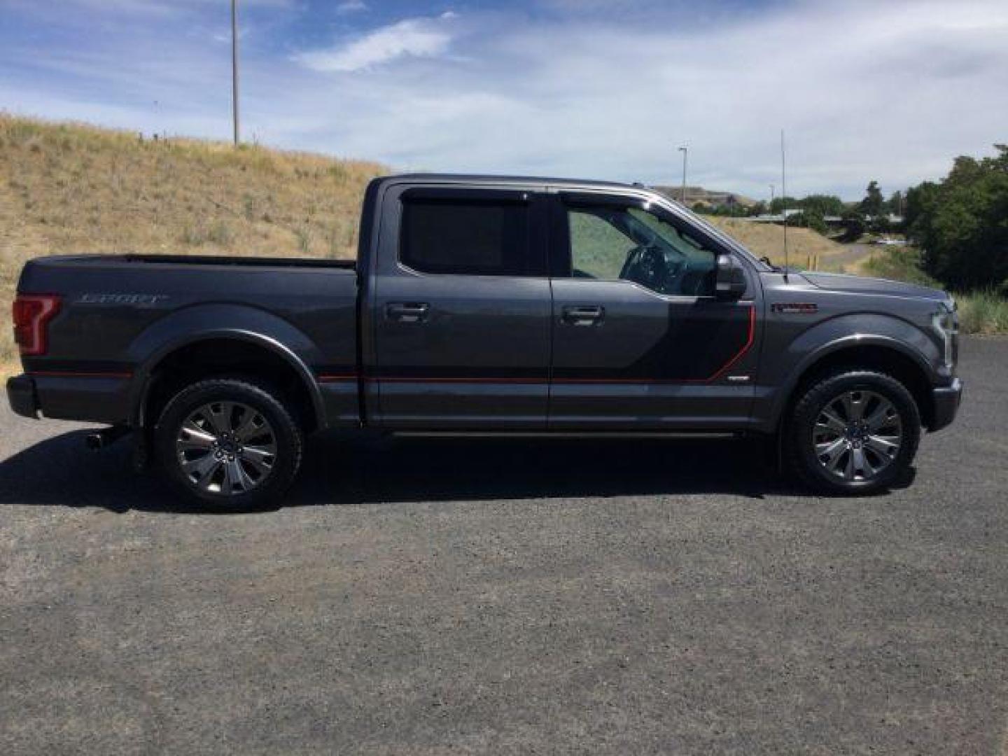 2016 Magnetic Metallic /Black, leather/sueded microfiber Ford F-150 Lariat SuperCrew 5.5-ft. Bed 4WD (1FTEW1EG4GF) with an 3.5L V6 TURBO engine, 6-Speed Automatic transmission, located at 1801 Main Street, Lewiston, 83501, (208) 743-9371, 46.417065, -117.004799 - Photo#2