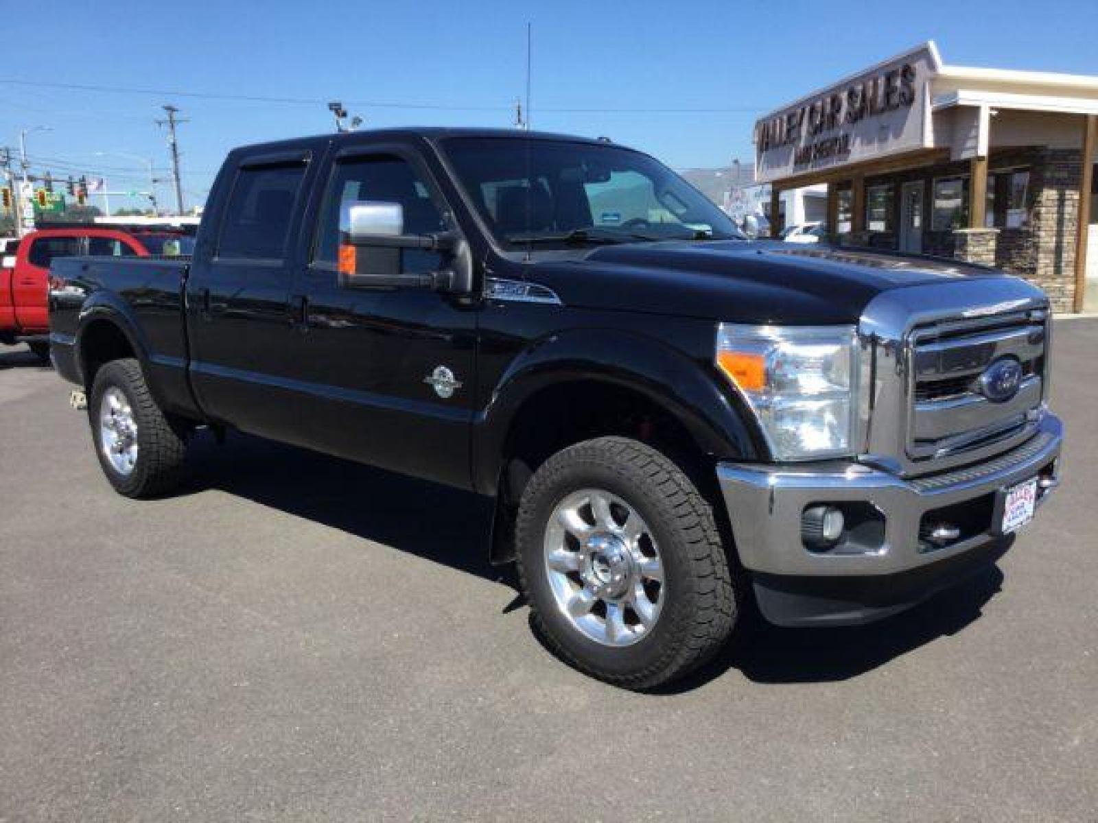 2016 BLACK /BLACK LEATHER Ford F-350 SD Lariat Crew Cab 4WD (1FT8W3BTXGE) with an 6.7L V8 OHV 16V DIESEL engine, 6-Speed Automatic transmission, located at 1801 Main Street, Lewiston, 83501, (208) 743-9371, 46.417065, -117.004799 - Photo #17