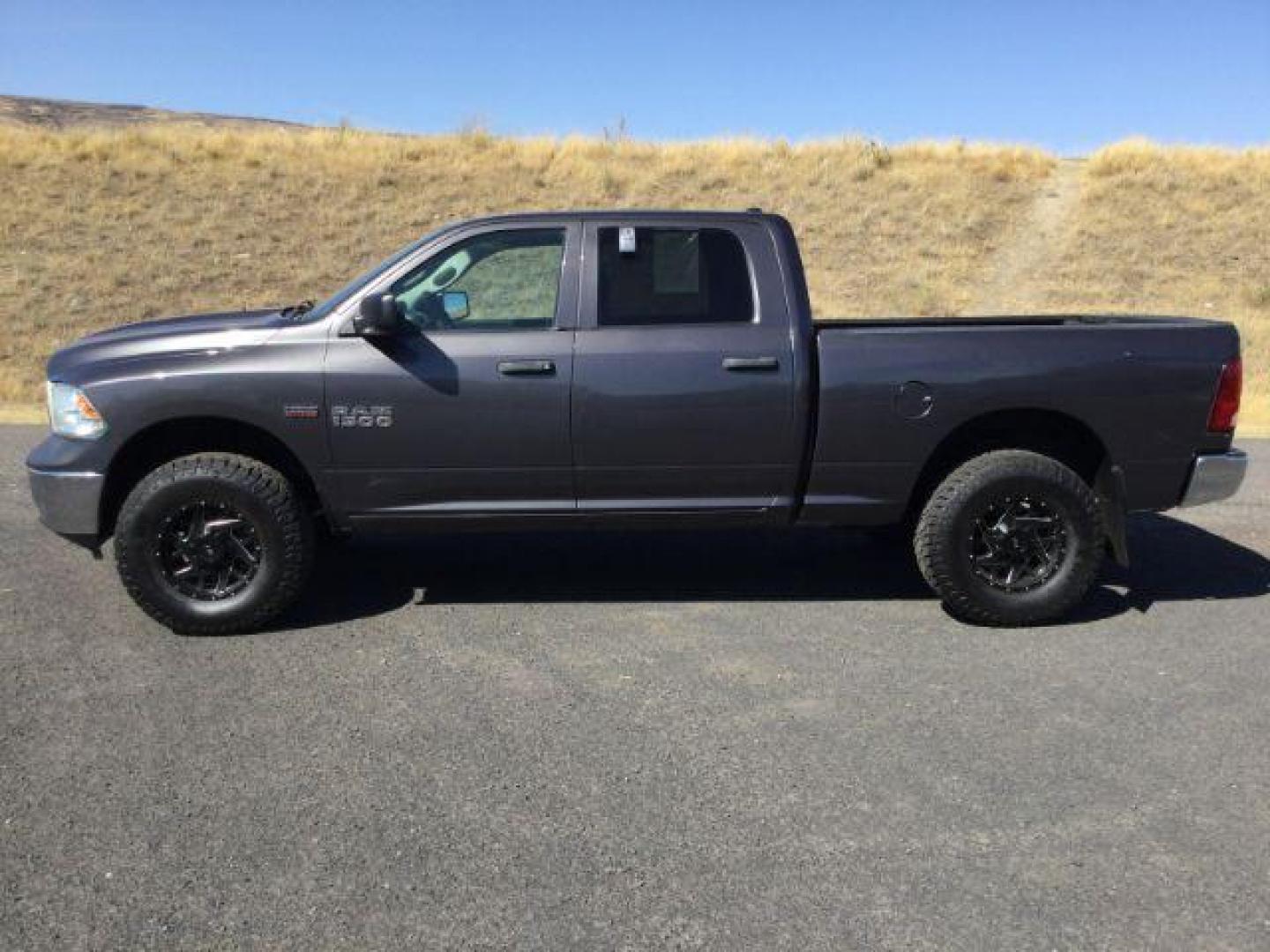 2017 Granite Crystal Metallic Clear Coat /Black/Diesel Gray, cloth RAM 1500 Tradesman Crew Cab LWB 4WD (1C6RR7ST9HS) with an 5.7L V8 OHV 16V engine, 8-Speed Automatic transmission, located at 1801 Main Street, Lewiston, 83501, (208) 743-9371, 46.417065, -117.004799 - Photo#2