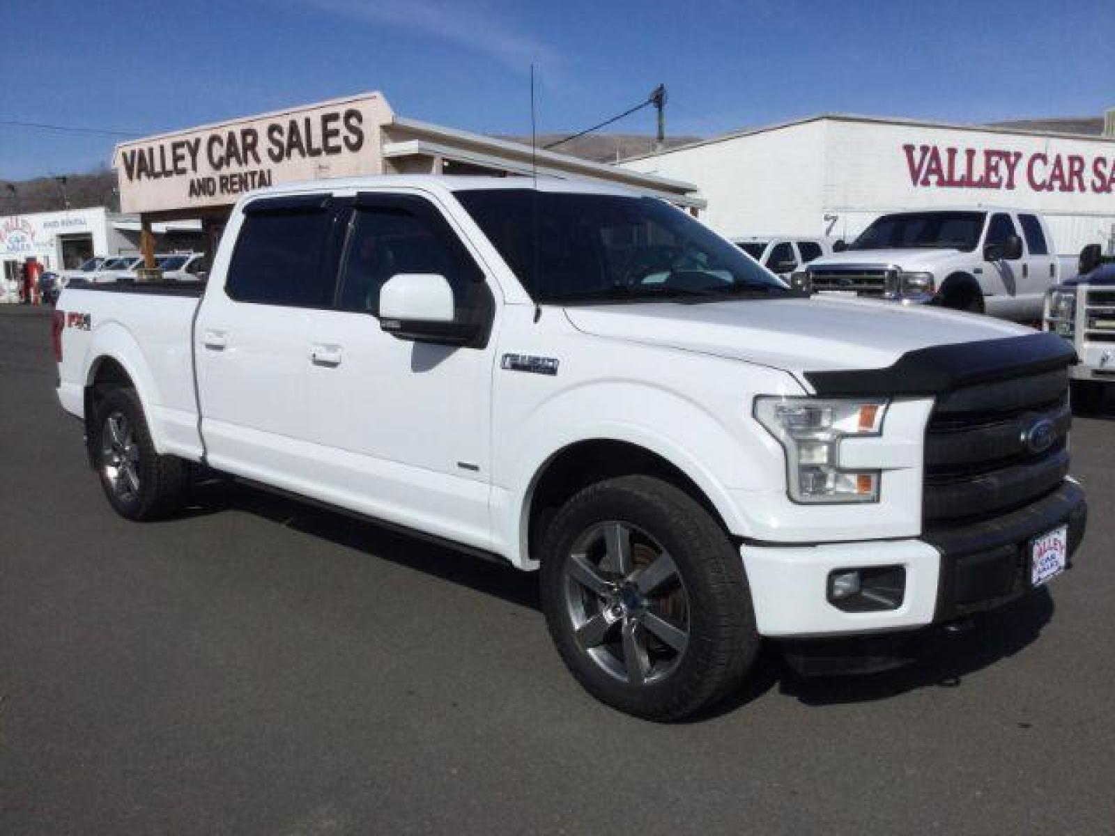 2015 Oxford White /black leather Ford F-150 Lariat SuperCrew 6.5-ft. Bed 4WD (1FTFW1EG7FF) with an 3.5 V6 engine, 6-Speed Automatic transmission, located at 1801 Main Street, Lewiston, 83501, (208) 743-9371, 46.417065, -117.004799 - Photo #9