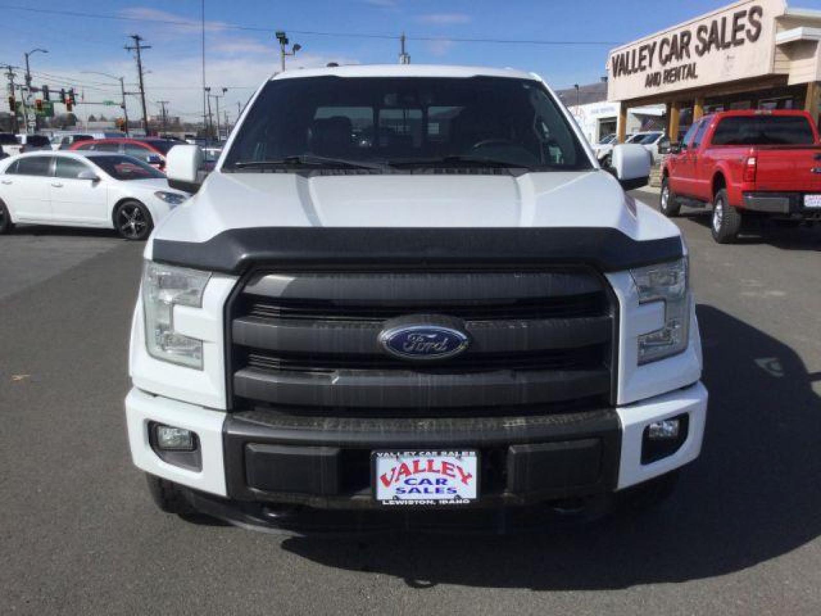 2015 Oxford White /black leather Ford F-150 Lariat SuperCrew 6.5-ft. Bed 4WD (1FTFW1EG7FF) with an 3.5 V6 engine, 6-Speed Automatic transmission, located at 1801 Main Street, Lewiston, 83501, (208) 743-9371, 46.417065, -117.004799 - Photo #8