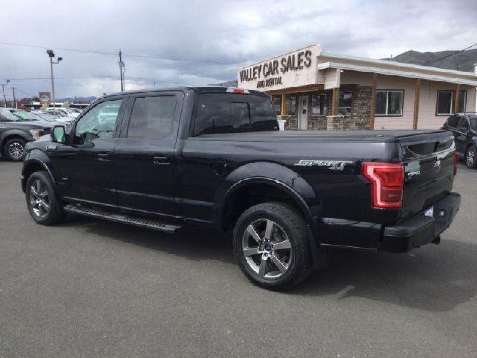 2016 Shadow Black /Black, leather Ford F-150 Lariat SuperCrew 6.5-ft. Bed 4WD (1FTFW1EGXGF) with an 3.5 V6 engine, 6-Speed Automatic transmission, located at 1801 Main Street, Lewiston, 83501, (208) 743-9371, 46.417065, -117.004799 - Photo #2