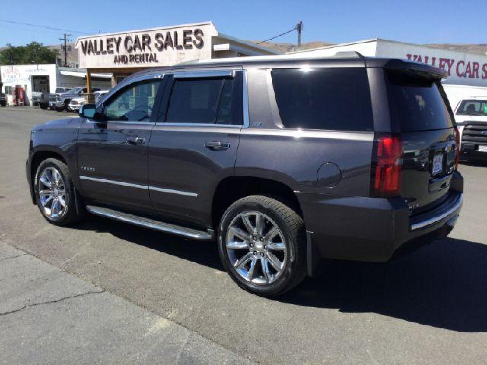 2015 GRAY /Medium Brown Leather Chevrolet Tahoe LTZ 4WD (1GNSKCKC8FR) with an 5.3L V8 OHV 16V engine, 6-Speed Automatic transmission, located at 1801 Main Street, Lewiston, 83501, (208) 743-9371, 46.417065, -117.004799 - Photo #2