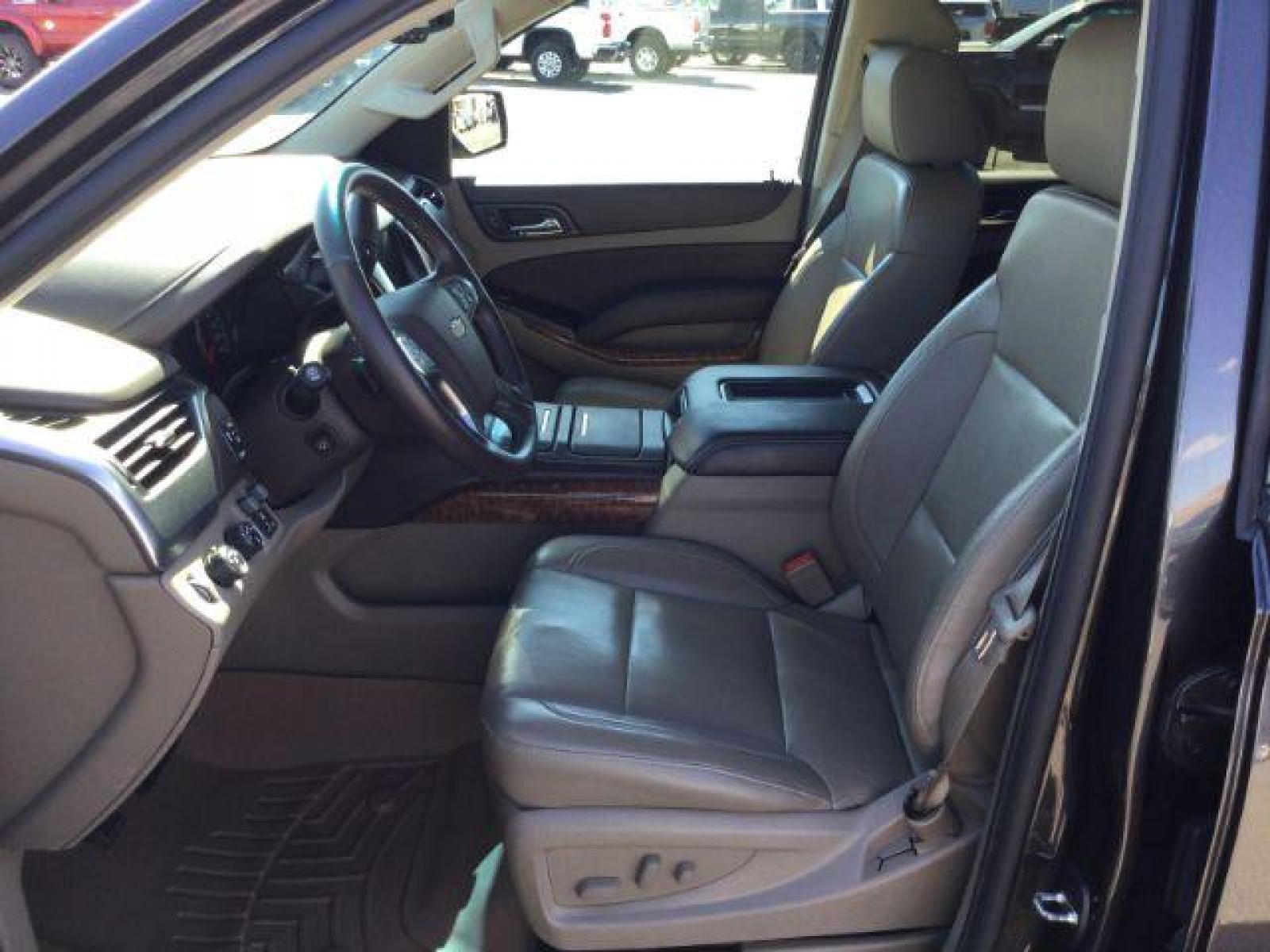 2015 GRAY /Medium Brown Leather Chevrolet Tahoe LTZ 4WD (1GNSKCKC8FR) with an 5.3L V8 OHV 16V engine, 6-Speed Automatic transmission, located at 1801 Main Street, Lewiston, 83501, (208) 743-9371, 46.417065, -117.004799 - Photo #3