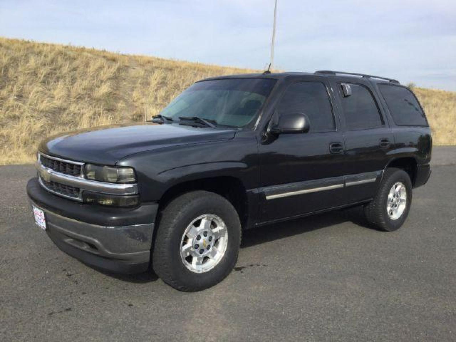 2005 Dark Gray Metallic /Tan/Neutral Cloth Interior Chevrolet Tahoe 2WD (1GNEC13T05R) with an 5.3L V8 OHV 16V engine, 4-Speed Automatic transmission, located at 1801 Main Street, Lewiston, 83501, (208) 743-9371, 46.417065, -117.004799 - Photo #0