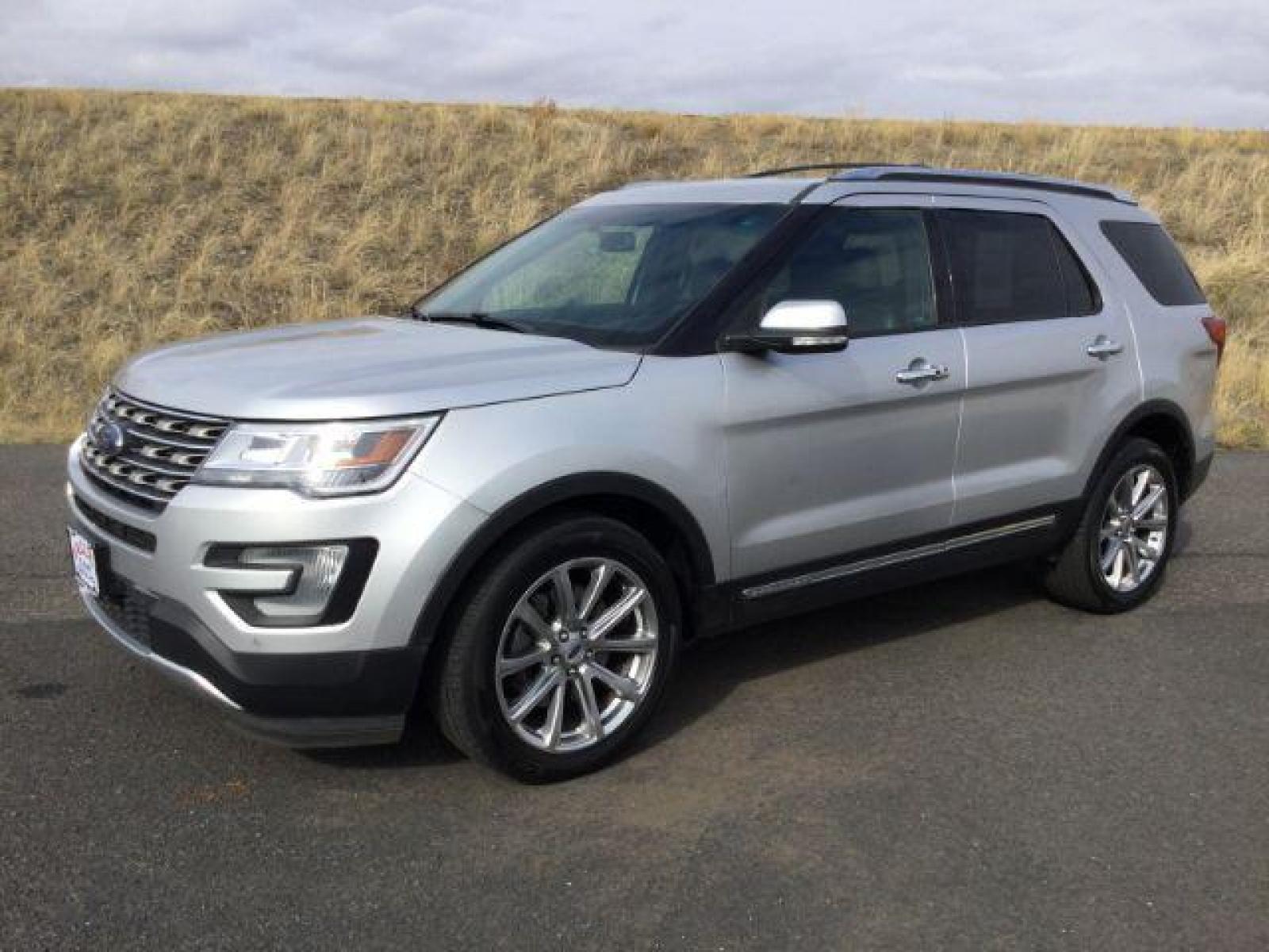 2016 Ingot Silver /Ebony Black, premium leather Ford Explorer Limited 4WD (1FM5K8F81GG) with an 3.5L V6 DOHC 24V engine, 6-Speed Automatic transmission, located at 1801 Main Street, Lewiston, 83501, (208) 743-9371, 46.417065, -117.004799 - Photo #0