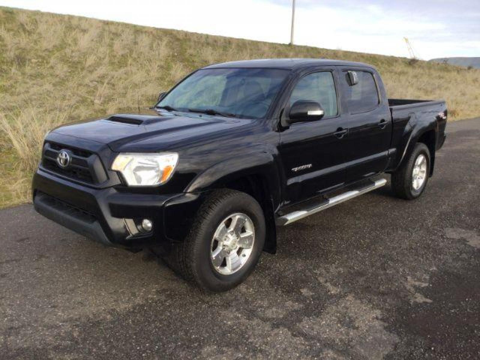 2012 Black /Graphite Cloth Interior Toyota Tacoma Double Cab Long Bed V6 Auto 4WD (3TMMU4FN1CM) with an 4.0L V6 DOHC 24V engine, 5-Speed Automatic transmission, located at 1801 Main Street, Lewiston, 83501, (208) 743-9371, 46.417065, -117.004799 - Photo #0