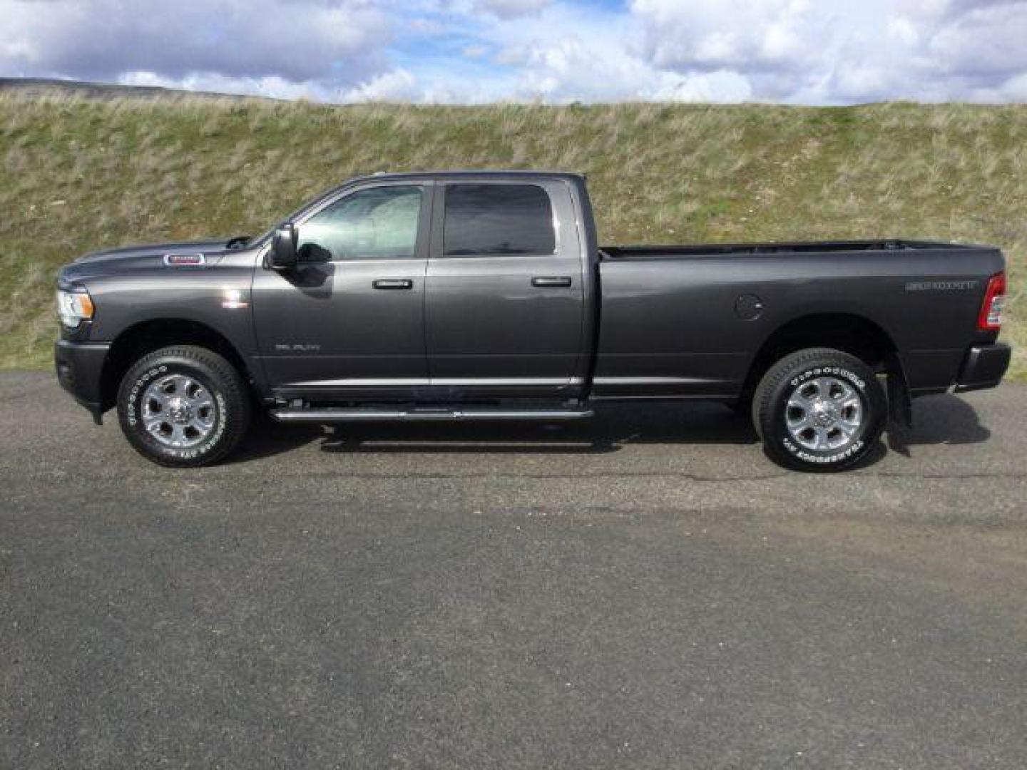 2024 Granite Crystal Metallic Clearcoat /Diesel Gray/Black Ram 3500 Big Horn Crew Cab 4x4 8' Box (3C63R3HL7RG) with an Cummins 6.7L I-6 diesel direct injection engine, 6-SPEED AUTOMATIC transmission, located at 1801 Main Street, Lewiston, 83501, (208) 743-9371, 46.417065, -117.004799 - Photo#1
