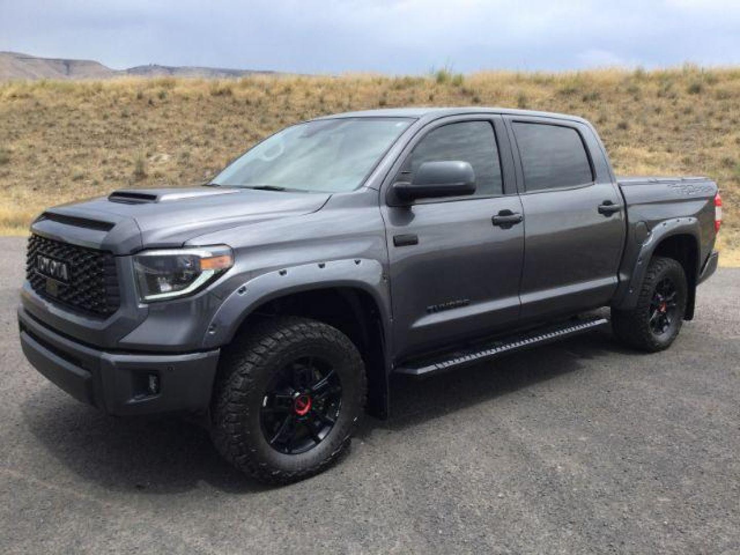 2020 Magnetic Grey Metallic /BLACK LEATHER w/Red stitching Toyota Tundra Crew Cab TRD Pro 4WD 5.7L V8 (5TFDY5F11LX) with an I-FORCE 5.7L V-8 DOHC engine, 6-Speed Automatic transmission, located at 1801 Main Street, Lewiston, 83501, (208) 743-9371, 46.417065, -117.004799 - Photo#0