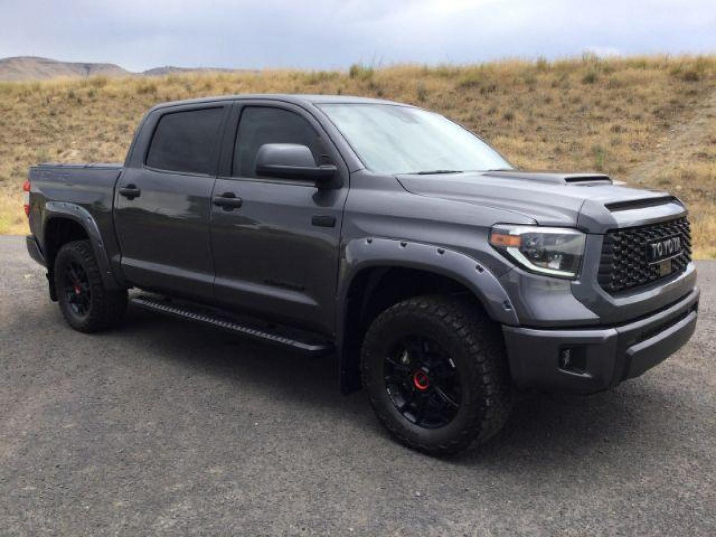 2020 Magnetic Grey Metallic /BLACK LEATHER w/Red stitching Toyota Tundra Crew Cab TRD Pro 4WD 5.7L V8 (5TFDY5F11LX) with an I-FORCE 5.7L V-8 DOHC engine, 6-Speed Automatic transmission, located at 1801 Main Street, Lewiston, 83501, (208) 743-9371, 46.417065, -117.004799 - Photo#3