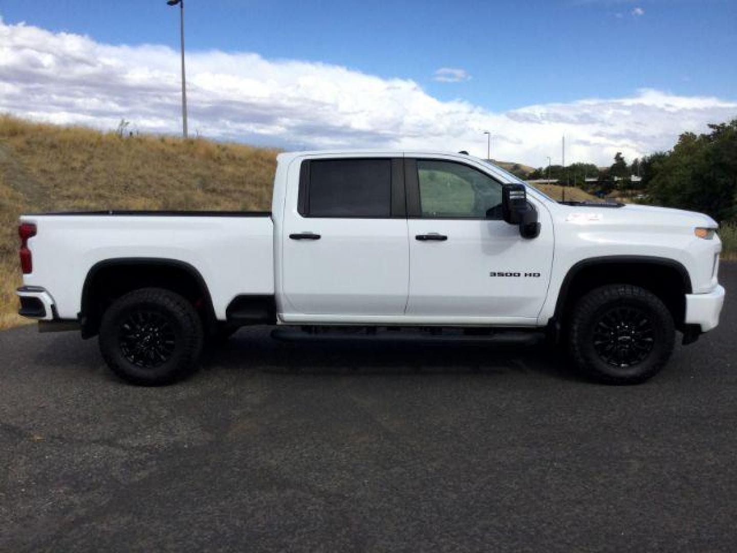 2023 Summit White /BLACK LEATHER Chevrolet Silverado 3500HD Crew Cab Standard Bed LT (1GC4YTEY6PF) with an Duramax 6.6L V-8 diesel direct injection engine, 10-speed automatic transmission, located at 1801 Main Street, Lewiston, 83501, (208) 743-9371, 46.417065, -117.004799 - Photo#1