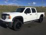 2014 Summit White /Black Cloth GMC 2500 Crew Cab 4x4 Crew Cab SLE 4WD (1GT120CGXEF) with an 6.0L V8 engine, 6-Speed Automatic transmission, located at 1801 Main Street, Lewiston, 83501, (208) 743-9371, 46.417065, -117.004799 - Photo#0