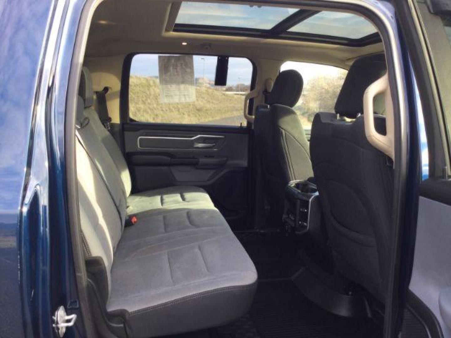 2019 Patriot Blue Pearlcoat /Diesel Gray/Black Ram 1500 Big Horn/Lone Star Crew Cab 4x4 5'7 Box (1C6SRFFT6KN) with an HEMI 5.7L V-8 variable valve control engine, 8-Speed Automatic transmission, located at 1801 Main Street, Lewiston, 83501, (208) 743-9371, 46.417065, -117.004799 - Photo#20