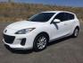 2012 Crystal White Pearl Mica /Black Mazda Mazda3 Hatchback i Touring (JM1BL1L72C1) with an SKYACTIV-G 2L I-4 gasoline direct injection engine, 6-Speed Automatic transmission, located at 1801 Main Street, Lewiston, 83501, (208) 743-9371, 46.417065, -117.004799- Photo#0