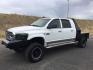 2008 Bright White Clearcoat /Medium Slate Grey Dodge Ram 3500 Laramie (3D7MX39A68G) with an Cummins 6.7L I-6 diesel direct injection engine, 6-Speed Automatic transmission, located at 1801 Main Street, Lewiston, 83501, (208) 743-9371, 46.417065, -117.004799- Photo#1