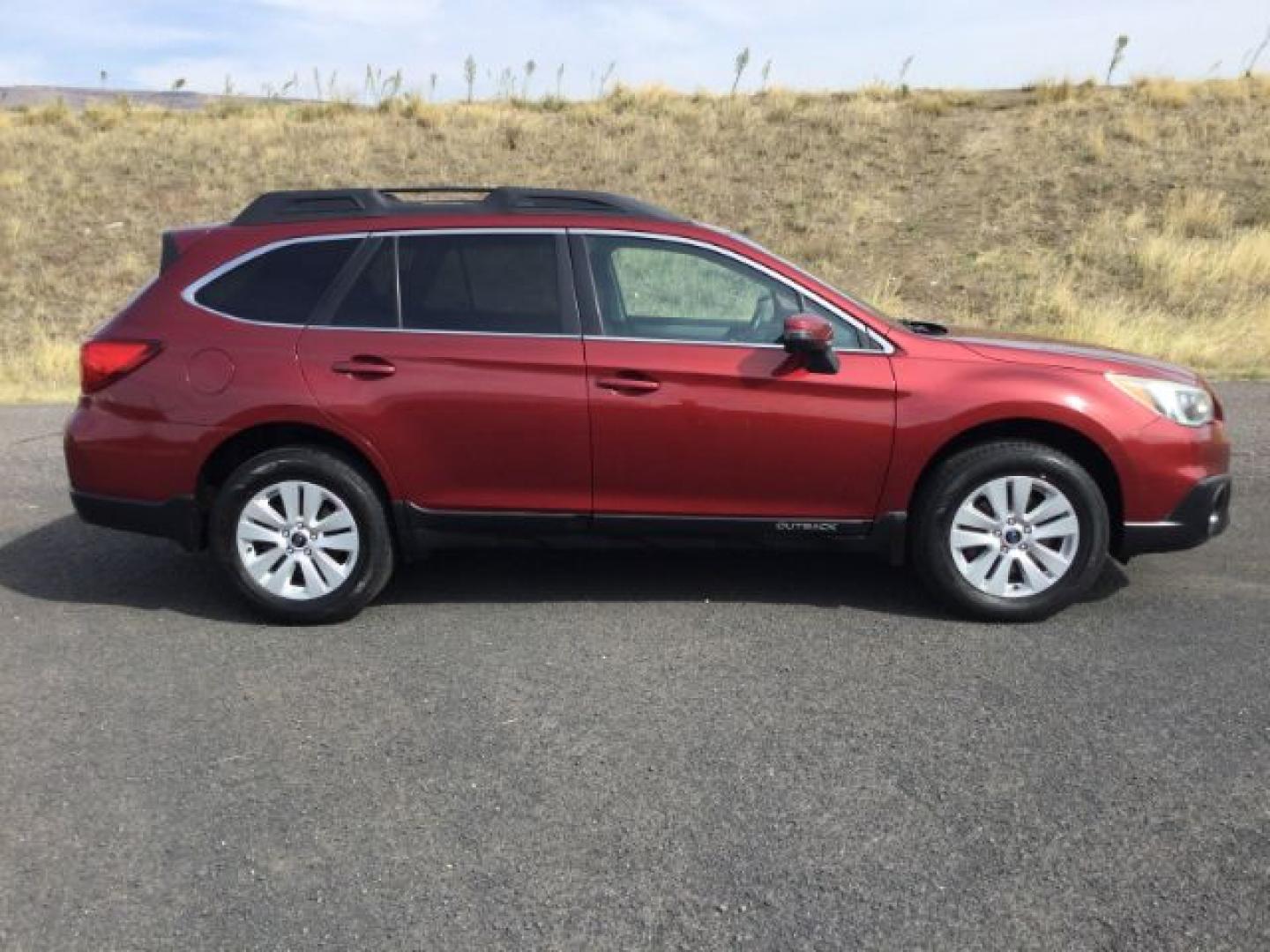 2015 Venetian Red Pearl /Slate Black Subaru Outback 2.5i Premium (4S4BSAHC4F3) with an 2.5L H-4 DOHC engine, Continuously Variable Transmission transmission, located at 1801 Main Street, Lewiston, 83501, (208) 743-9371, 46.417065, -117.004799- Photo#2