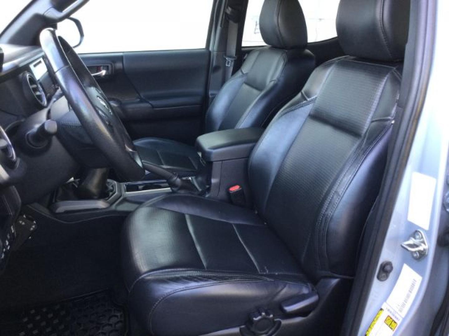 2019 Cement Gray Metallic /Black Leather Toyota Tacoma TRD Sport (5TFCZ5AN5KX) with an 3.5L V-6 port/direct injection engine, 6 Speed Manual transmission, located at 1801 Main Street, Lewiston, 83501, (208) 743-9371, 46.417065, -117.004799- Photo#4