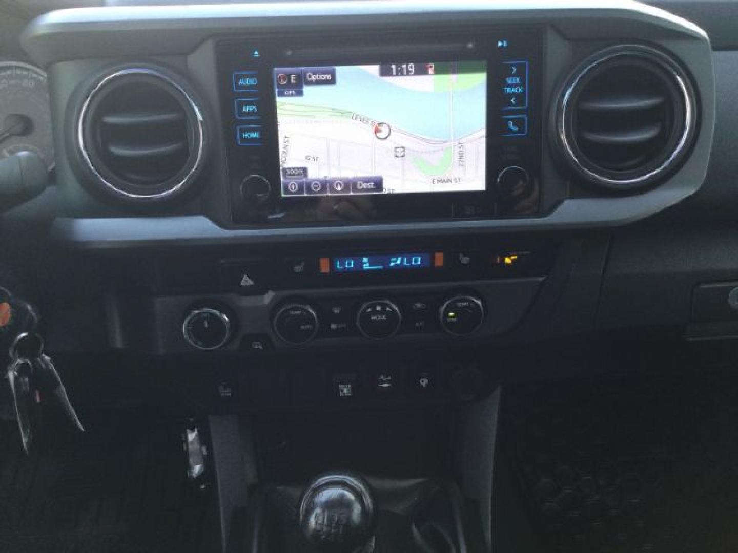2019 Cement Gray Metallic /Black Leather Toyota Tacoma TRD Sport (5TFCZ5AN5KX) with an 3.5L V-6 port/direct injection engine, 6 Speed Manual transmission, located at 1801 Main Street, Lewiston, 83501, (208) 743-9371, 46.417065, -117.004799- Photo#10