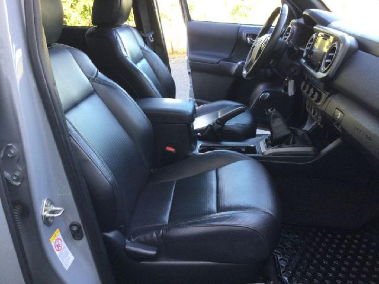 2019 Cement Gray Metallic /Black Leather Toyota Tacoma TRD Sport (5TFCZ5AN5KX) with an 3.5L V-6 port/direct injection engine, 6 Speed Manual transmission, located at 1801 Main Street, Lewiston, 83501, (208) 743-9371, 46.417065, -117.004799- Photo#12
